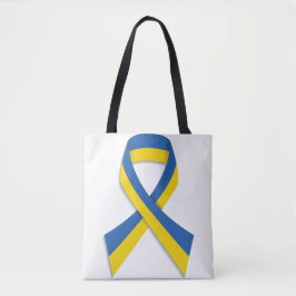 BOLSO DE TELA RIBBONOS UCRANIANOS AZULES Y AMARILLOS