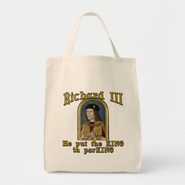 Bolso De Tela Richard III puso al rey en camiseta del (Frente)