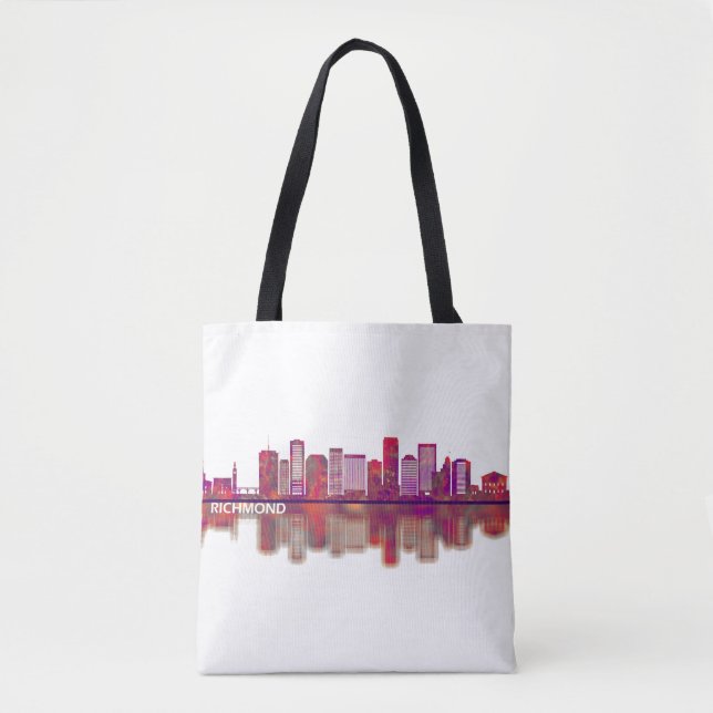 Bolso De Tela Richmond Virginia Skyline (Anverso)