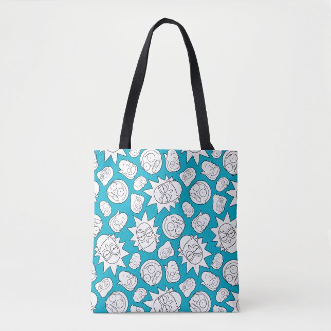 Bolso De Tela RICK AND MORTY™ | Patrón de cabeza de familia Smit (Anverso)