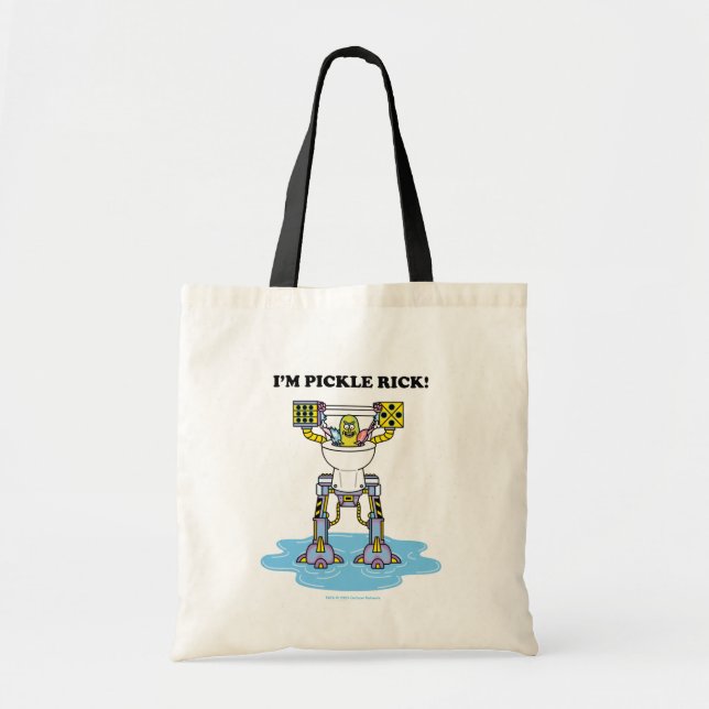 Bolso De Tela RICK AND MORTY™ | Pickle Rick Toilet Mech (Frente)