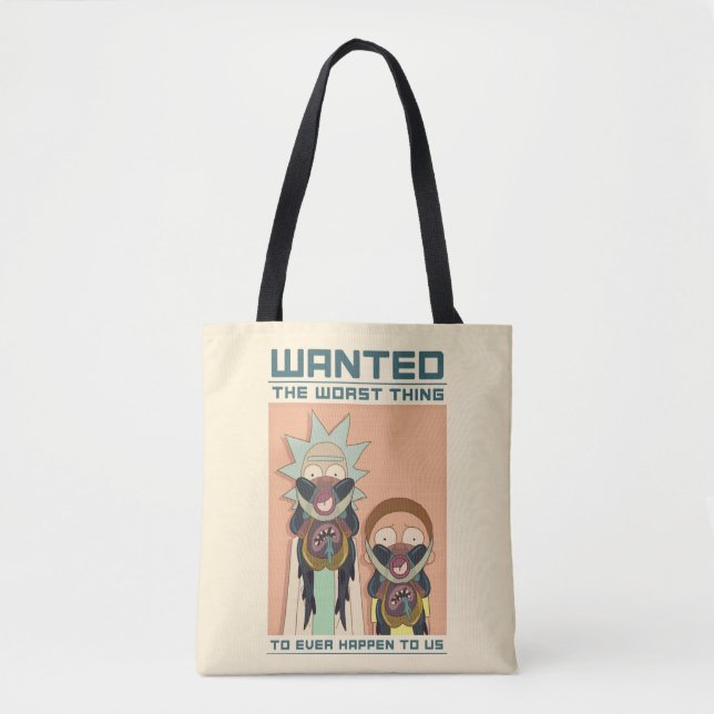 Bolso De Tela RICK AND MORTY™ | Poster de Glorzo Wanted (Anverso)