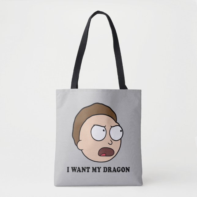 Bolso De Tela RICK AND MORTY™ | Quiero Mi Dragón (Anverso)