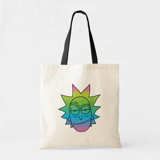 Bolso De Tela RICK AND MORTY™ | Rainbow Rick Head pattern (Frente)