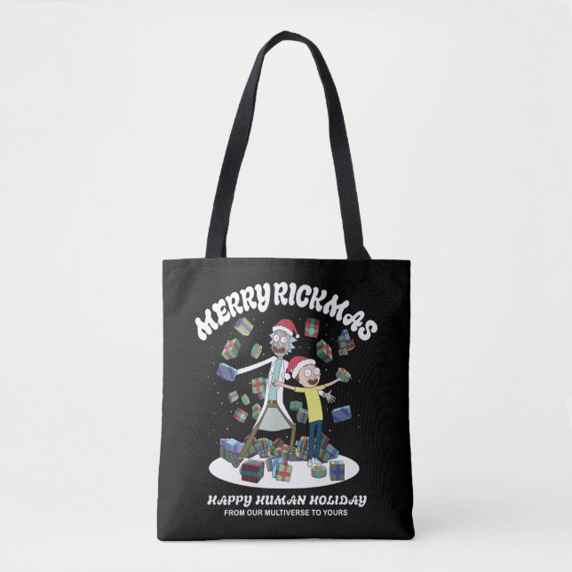 Bolso De Tela Rick y Morty | Merry Rickmas Presents (Anverso)