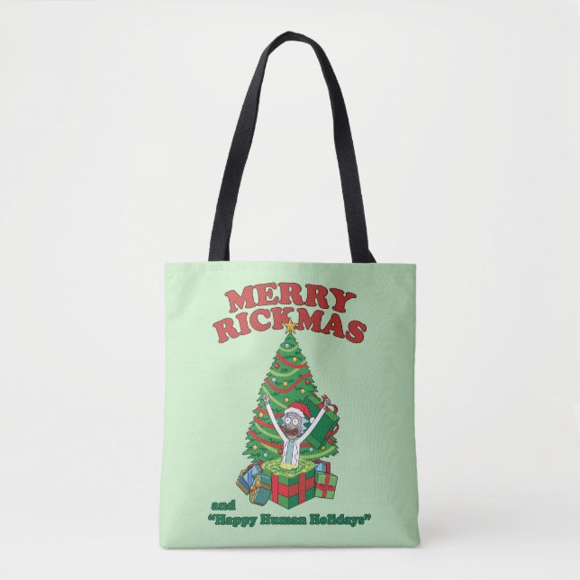 Bolso De Tela Rick y Morty | Portal Rick Merry Rickmas (Anverso)