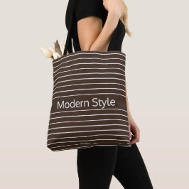 Bolso De Tela Rico marrón oscuro