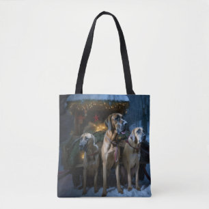 Bolso De Tela Ridgeback Rodesiano Decoración de Navidades Snowy 
