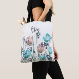 Bolso De Tela Riley Floral Monograma