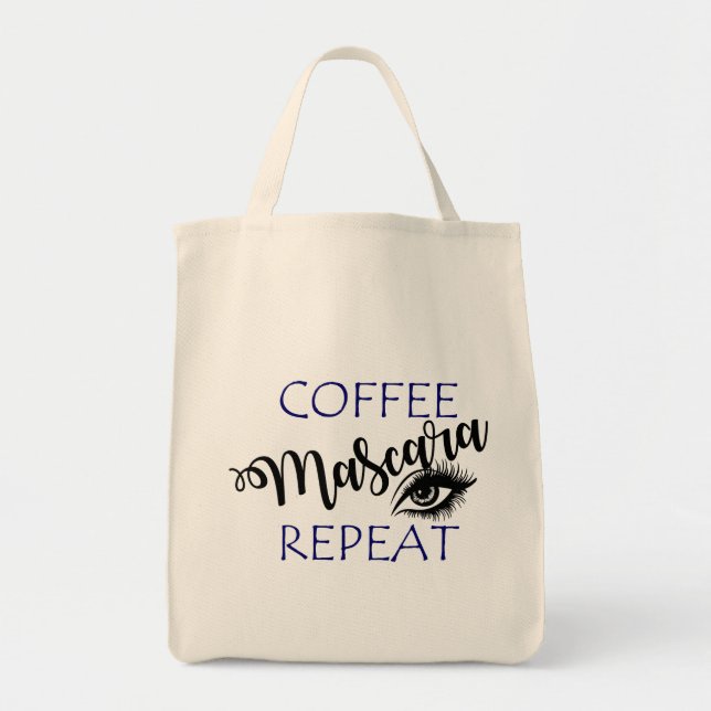Bolso De Tela Rímel de Café Repite (Frente)