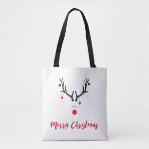 Bolso De Tela Rindeo gracioso adorable de Navidades minimalistas