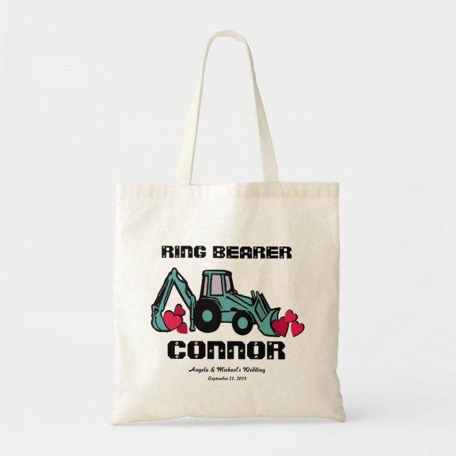 Bolso De Tela Ring Bearer Back Hoe (Frente)