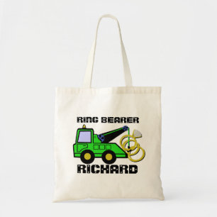 Bolso De Tela Ring Bearer Tow Truck Green