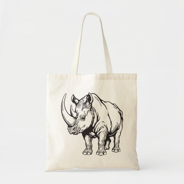 Bolso De Tela rinocerontes (Frente)