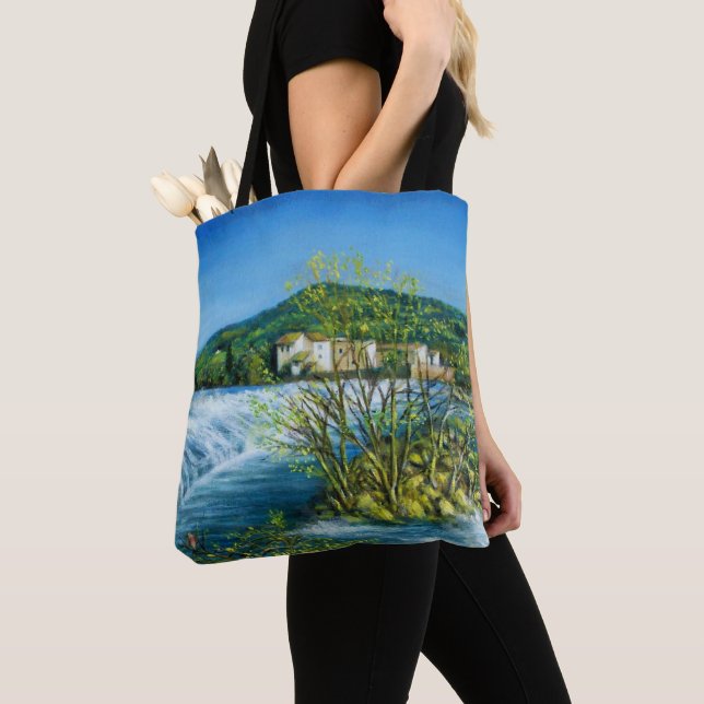 Bolso De Tela RÍO ARNO EN ROVEZZANO Florence Italia (Detalle)