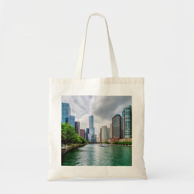 Bolso De Tela Río Down Chicago (Frente)