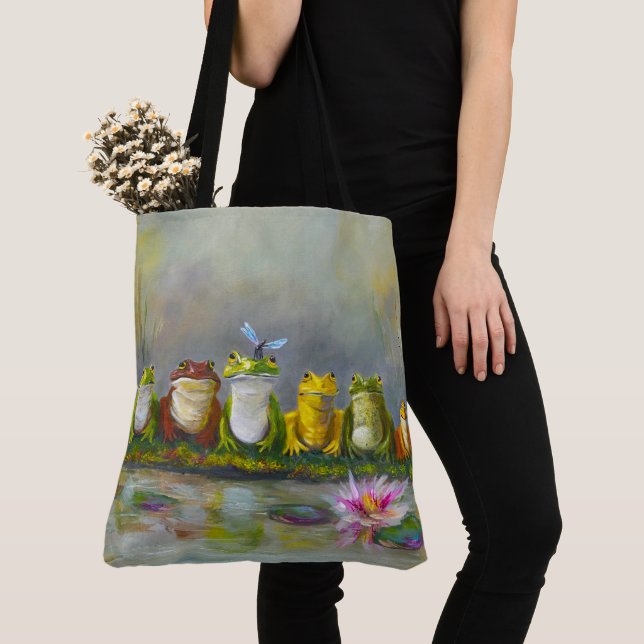 Bolso De Tela Río Ribbit (Detalle)