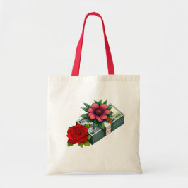 Bolso De Tela Riqueza floreciente envuelta en elegancia roja
