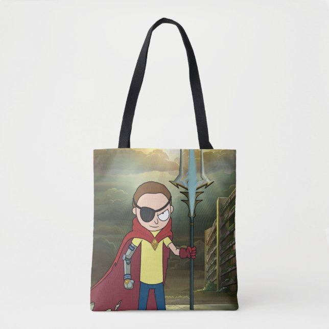 Bolso De Tela RIQUEZA Y MORTY™| Mortalidad malvada (Anverso)