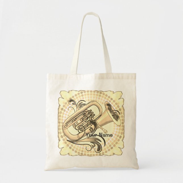 Bolso De Tela Ritmo de Tuba  (Frente)