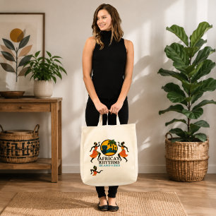 Bolso De Tela Ritmos Tribales de África Moderna Danza de Tambor