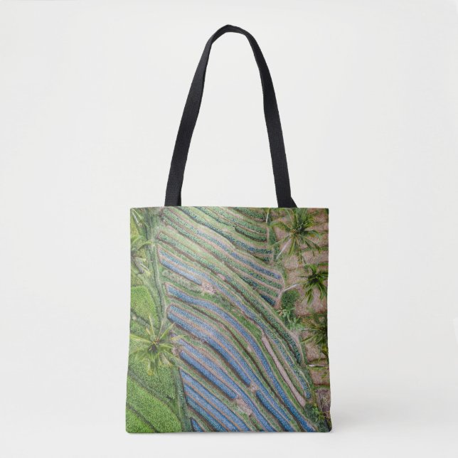 Bolso De Tela River between coconut trees painting (Anverso)