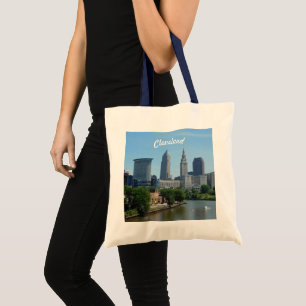 Bolso De Tela Riverview Cleveland Skyline Tote Bag