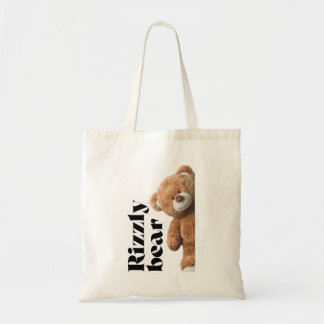 Bolso De Tela Rizzly cute teddy bear design funny quote