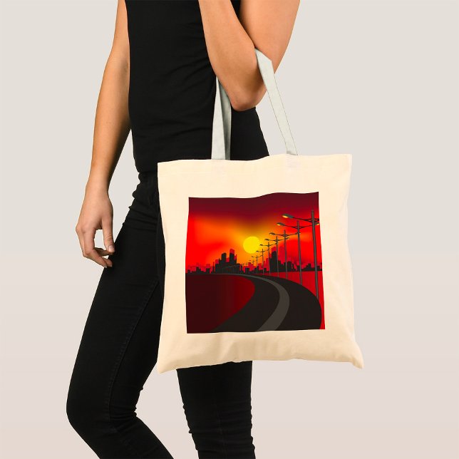 Bolso De Tela Road At Sunset Tote Bag (Subido por el creador)