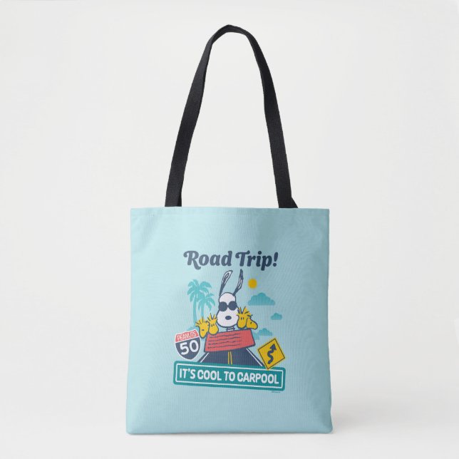 Bolso De Tela Road Trippin | Cacahuetes Es Guay to Carpool (Anverso)