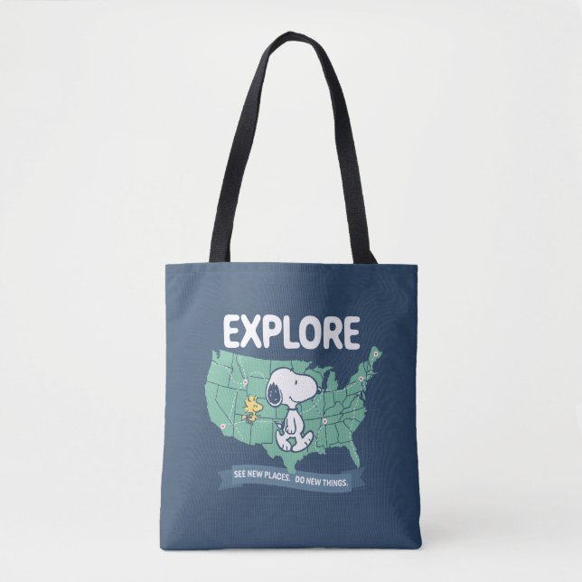 Bolso De Tela Road Trippin | Explorar cacahuetes (Anverso)