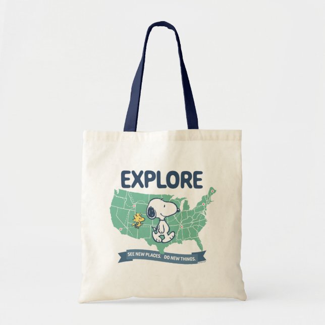 Bolso De Tela Road Trippin | Explorar cacahuetes (Frente)