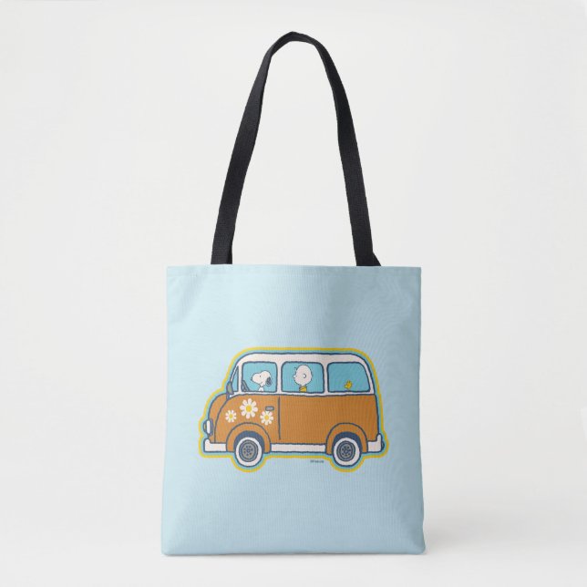 Bolso De Tela Road Trippin | Peanuts Road Trip Van (Anverso)
