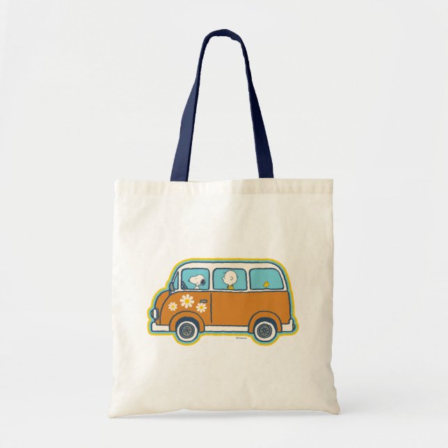Bolso De Tela Road Trippin | Peanuts Road Trip Van (Frente)