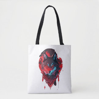 Bolso De Tela Roamer elegante: El lobo en rojo