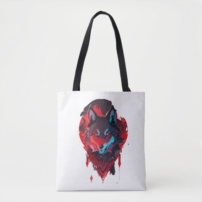 Bolso De Tela Roamer elegante: El lobo en rojo (Anverso)