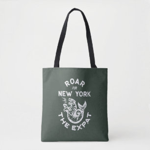 Bolso De Tela Roar de los expatriados por Nueva York (Verde)