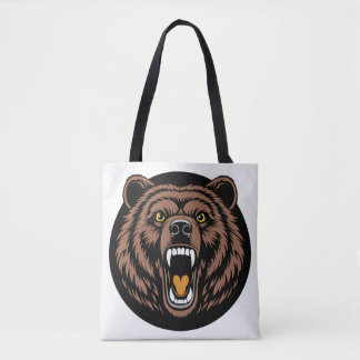 Bolso De Tela Roaring Bear Power Emblem