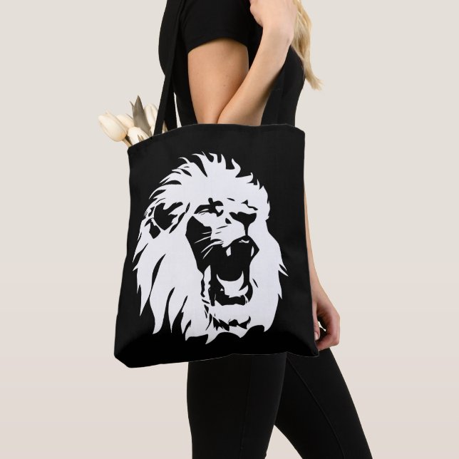 Bolso De Tela Roaring Lion Face (Detalle)