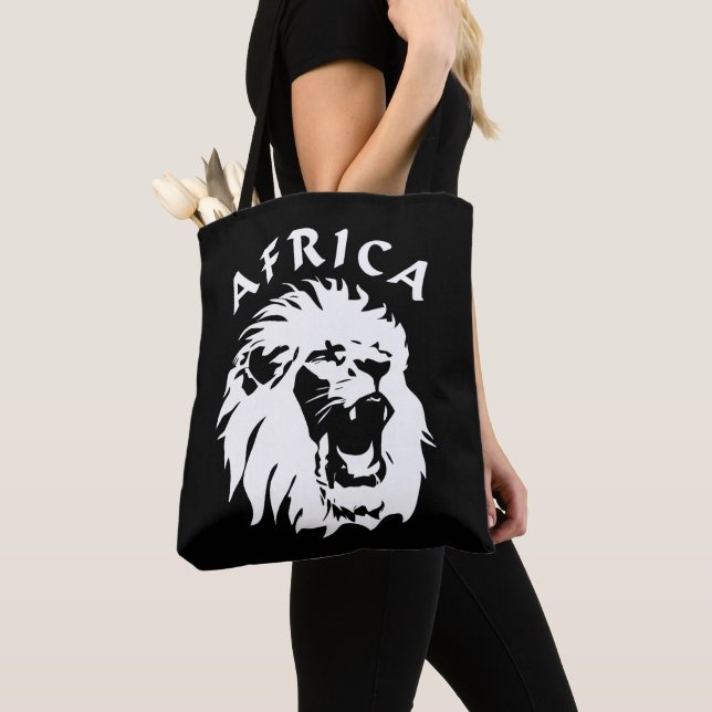 Bolso De Tela Roaring Lion Face | África (Detalle)