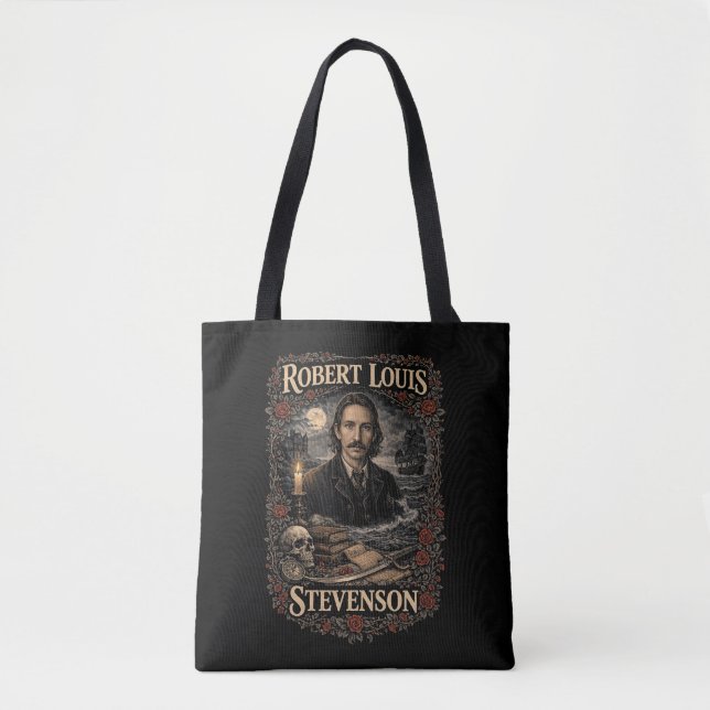 Bolso De Tela Robert Louis Stevenson (Anverso)