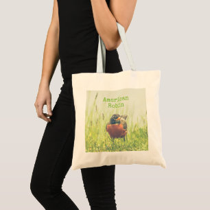 Bolso De Tela Robin Bird Nature Green
