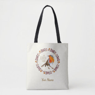 Bolso De Tela Robin Botanical Vintage Flowers para el amante de