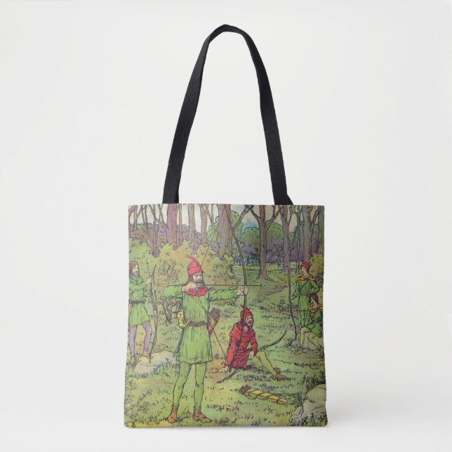 Bolso De Tela Robin Hood en el bosque (Anverso)