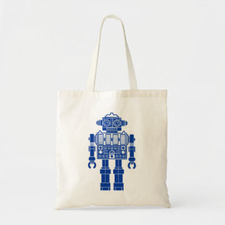Bolso De Tela Robot 270620/08 - Azul marino y blanco