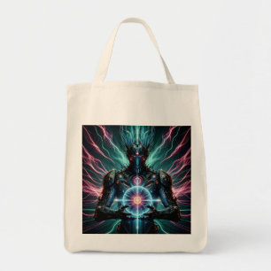 Bolso De Tela Robot Futurista Núcleo Cósmico Ciberpunk