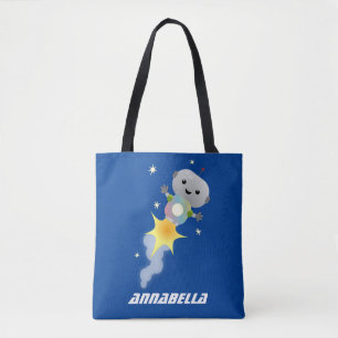 Bolso De Tela Robot lindo volando en el ilustracion del personal