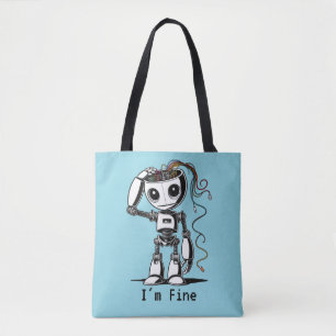 Bolso De Tela Robot roto - Estoy bien
