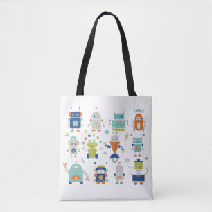 Bolso De Tela Robots