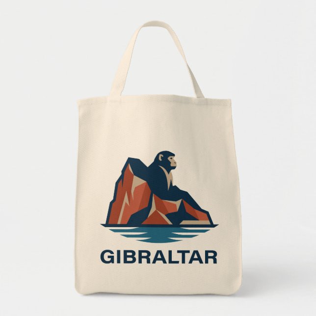 Bolso De Tela Roca de Gibraltar (Frente)